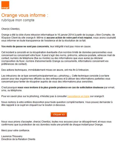 Des pirates accèdent aux données de 800 000 clients Orange