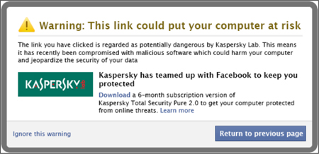 Kaspersky sécurise les liens partagés sur Facebook