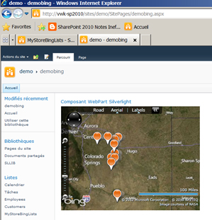 Les services SQL Azure dans SharePoint et Bing Maps