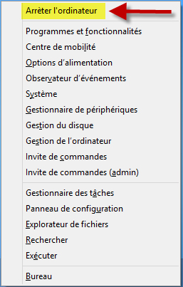 Windows 8, trucs et astuces, Ajouter des raccourcis dans le menu Liens rapides de Windows 8