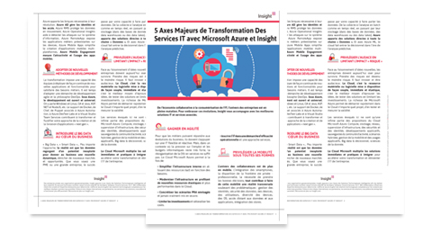 5 Axes de transformation IT avec Microsoft Azure et Insight