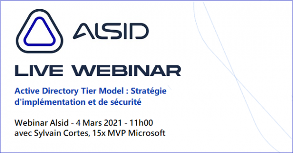 Live Webinar Alsid – Spécial Active Directory Tier Model